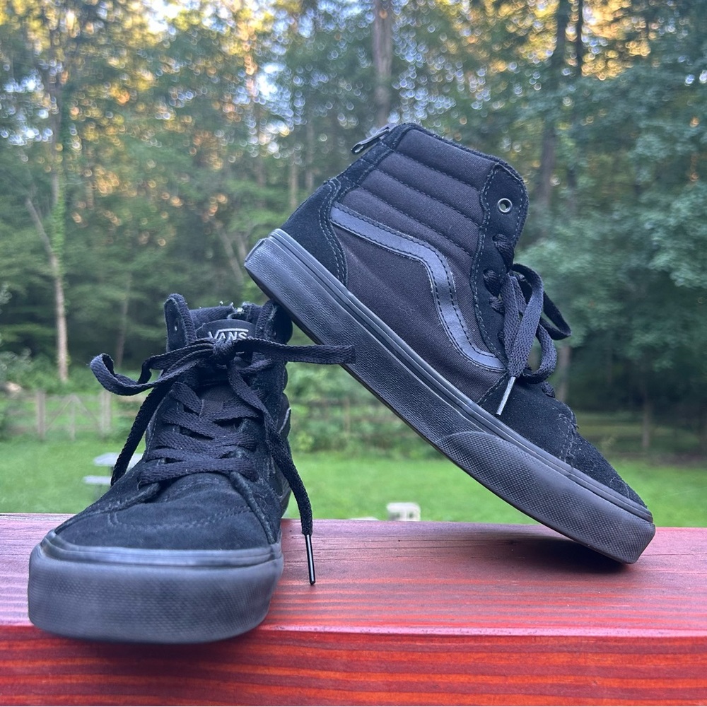 Vans Sk8-High Zip Kid's Black High-Top Sneakers